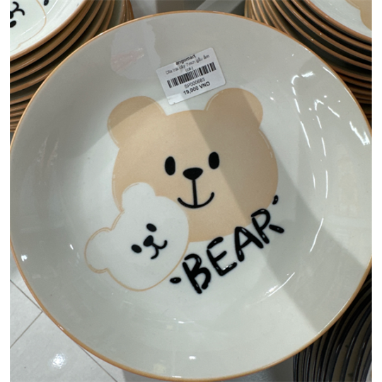 Dĩa trái cây 7inch gấu ấm