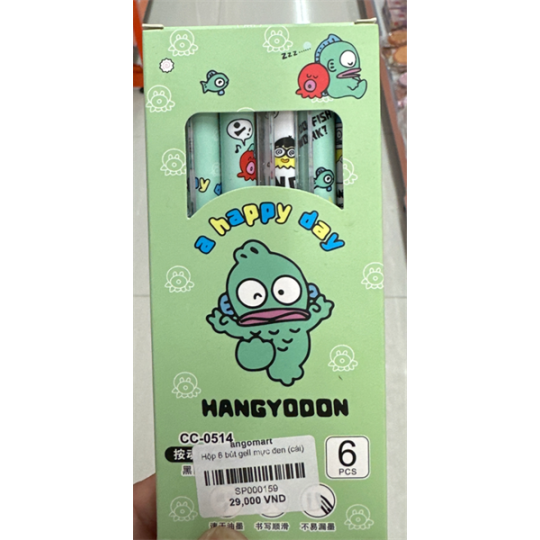 Hộp 6 bút gell mực đen