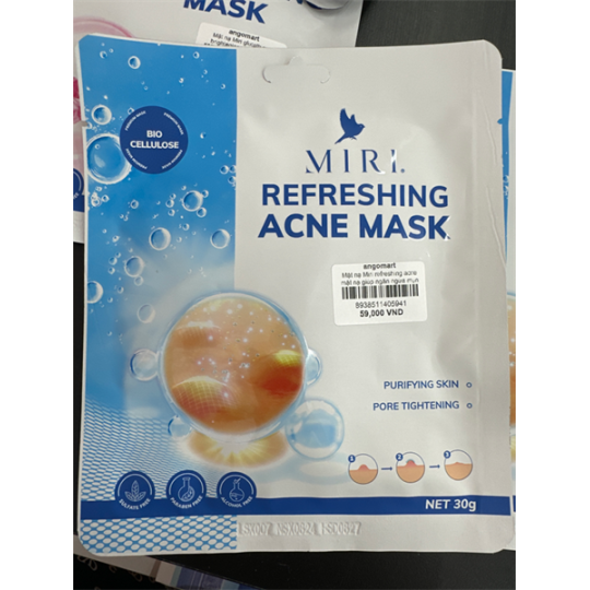 Mặt nạ Miri refreshing acne mặt nạ giúp ngăn ngừa mụn và giảm nhờn 30g