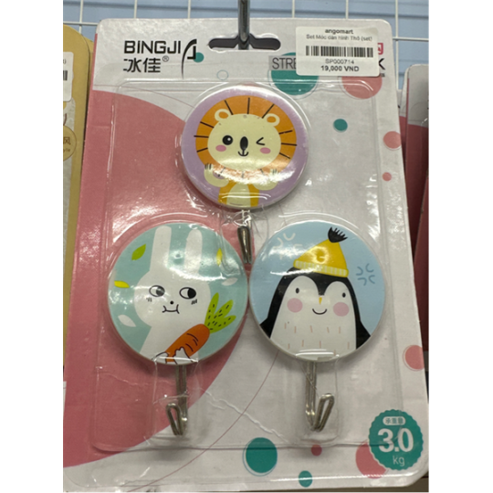 Set móc dán hình thỏ