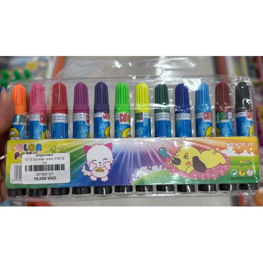Vỉ 12 bút màu nước 678-12