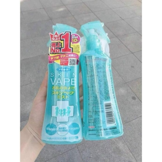 Xịt muỗi Skin Vape cho bé màu hồng